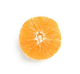 Fresh cut orange isolated on white background