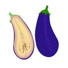 vector illustration delicious juicy vegetables food for health
eggplant