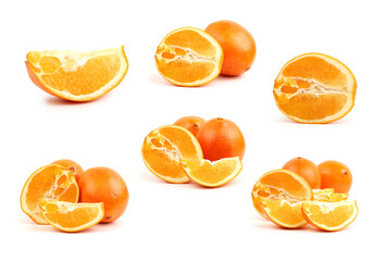 Orange fruit on the white background