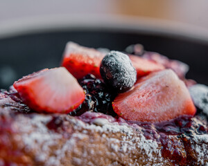 delicious French toast with berries on top