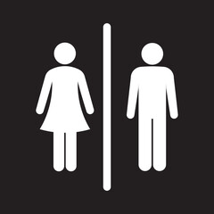 Men and women restroom icon, men and women bathroom sign.Toilet vector icon for any use. Vector illustrator.