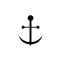 Anchor, Port Solid Icon Vector Illustration Logo Template. Suitable For Many Purposes.