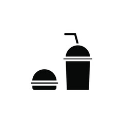 Obraz premium Fast food, Meal Solid Icon Vector Illustration Logo Template. Suitable For Many Purposes.
