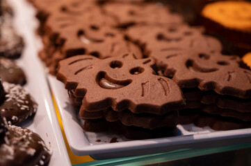 Funny Halloween homemade baked biscuits and cookies