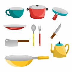 set of kitchen utensils