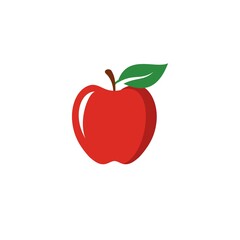 red apple isolated on white