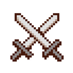Obraz premium crossed swords pixel