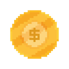 Fototapeta premium money coin pixel