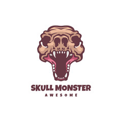 Illustration vector graphic of Skull Monster, good for logo design