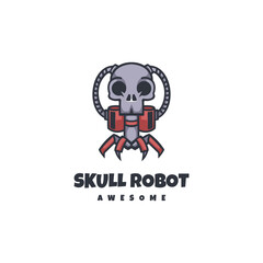 Illustration vector graphic of Skull Robot, good for logo design