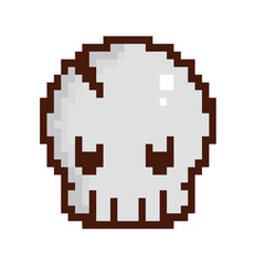 skull pixel icon