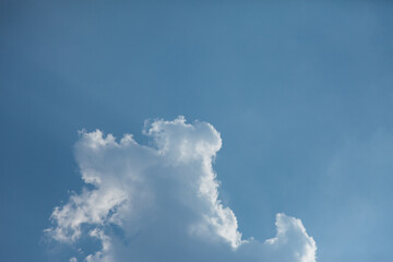 Blue sky with clouds.