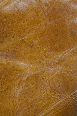 Real brown leather background.