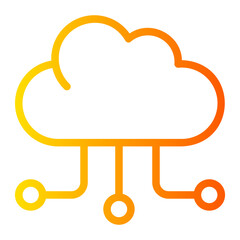 cloud computing gradient icon