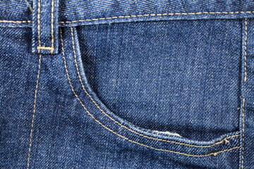 Fototapeta premium Blue jeans texture background.