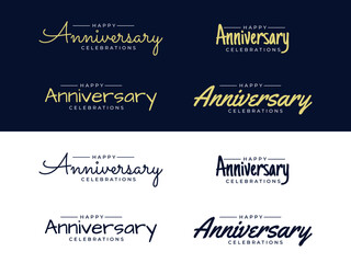 anniversary collections logo design template
