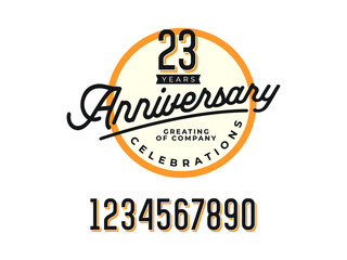 anniversary collections logo design template
