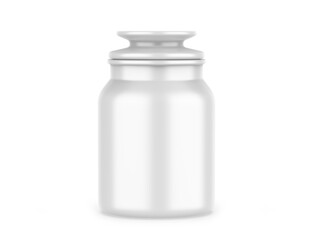 Blank Chalk Board Canister mockup template, 3d render illustration.