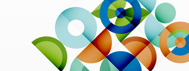 Obraz premium Colorful circle abstract background. Template for wallpaper, banner, presentation, background