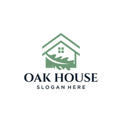 Fototapeta premium oak house creative elegant logo design