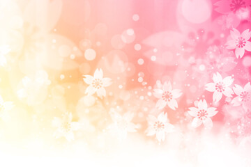 Fototapeta na wymiar 春の桜の和柄背景ピンク