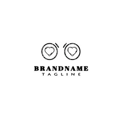 cute eye logo cartoon icon design template black isolated vector illustration