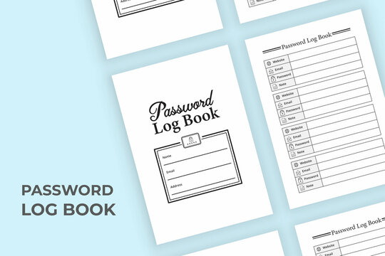 Password tracker log book KDP interior. Password tracker notebook template. Website information tracker journal. Password notebook interior. KDP interior logbook.