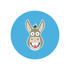 Donkey animal Vector icon which is suitable for commercial work and easily modify or edit it

