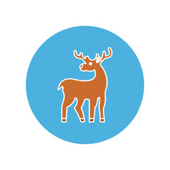 deer animal Vector icon which is suitable for commercial work and easily modify or edit it

