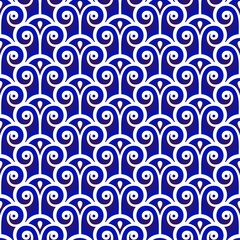 Seamless blue pattern vector
