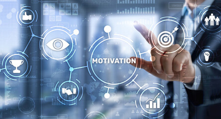 Motivation personality development concept. Achieving any goals