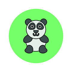 Panda animal Vector icon which is suitable for commercial work and easily modify or edit it

