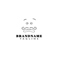 Creepy clown face design logo template icon creative illustration