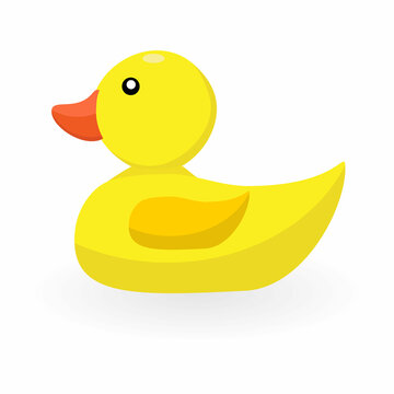 Duck toy cartoon 2D ilustration