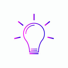 Light Bulb icon vector Idea sign solution, thinking concept gradient color template
