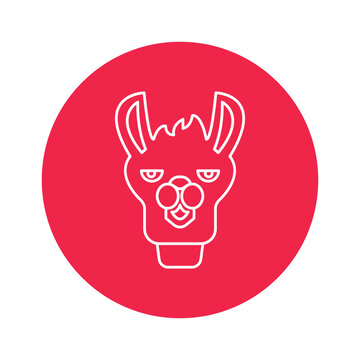 Llama animal Vector icon which is suitable for commercial work and easily modify or edit it

