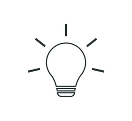 Light Bulb icon vector Idea sign solution, thinking concept colorful template
