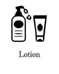 Cosmetics symbol template body lotions 