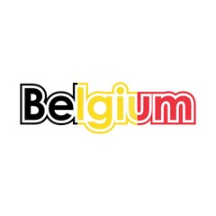 Belgium flag font vector graphics