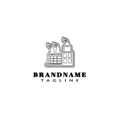 factory cartoon design logo template icon vector illustration