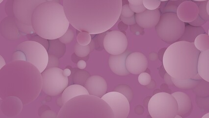 Spreading pink ball with pink background (3D Rendering)