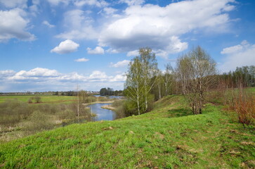 Ucha River on a sunny May day