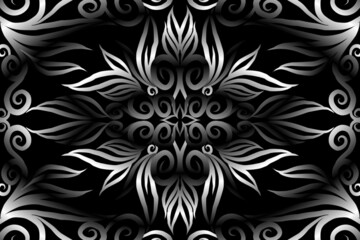 colourful caleidoscope classic gradient flower art pattern of traditional tenun batik ethnic dayak ornament for wallpaper ads background sticker or clothing