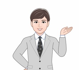 サラリーマンの若い男性