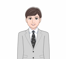 サラリーマンの若い男性