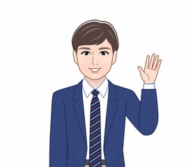 サラリーマンの若い男性