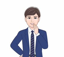 サラリーマンの若い男性