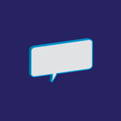 SPEECH BUBBLE 3D VECTOR DESIGN ILLUSTRATION