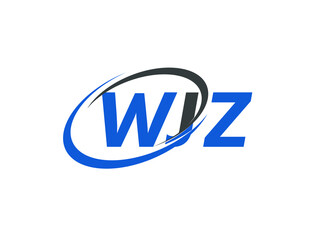 WJZ letter creative modern elegant swoosh logo design