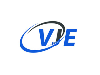 VJE letter creative modern elegant swoosh logo design